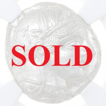 古代ギリシャ　アッテカ アテネ　テトラドラクマ銀貨　フクロウ　BC440-404　NGC MS