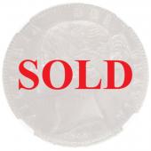 イギリス　1844年クラウン銀貨　ヴィクトリア ビクトリア Victoria　ヤングヘッド　VIII on edge Cinqfoil Stop