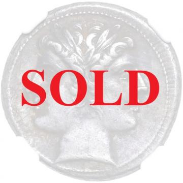 古代ローマ　共和国　共和政期　 BC225-214年 クアドリガトゥス銀貨2ドラクマ　ヤヌス神　NGC　Ch　VF