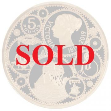 イギリス　2019年　5ポンド　プルーフ金貨　エリザベス2世　ヴィクトリア生誕200周年記念　発行限定725枚　PCGS　PR70DCAM　パーフェクト鑑定