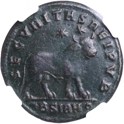 古代ローマ　AD360-363年 ユリアヌス2世 2マイオリナ銅貨　シルミウム　NGC　Ch　VF