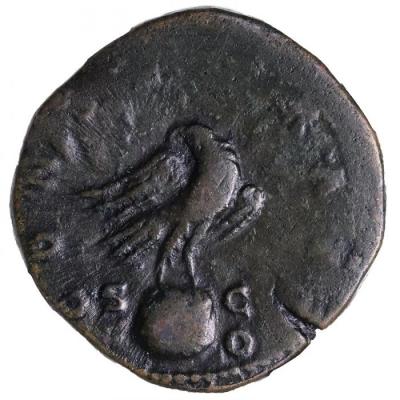 古代ローマ　AD161-180年 マルクス・アウレリウス　セステルティウス銅貨　　NGC Ch F