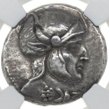 ギリシャ・セレウコス朝　BC312-281　セレウコス一世ニカトール　テトラドラクマ銀貨　ニケ　NGC　VF　5/5　3/5