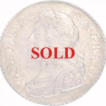 GREAT BRITAIN　イギリス　1739年　シリング銀貨　ジョージ2世　Shilling AR Silver　George I