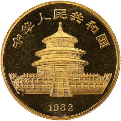 中国　1982年　1/4オンス　パンダ　純金貨