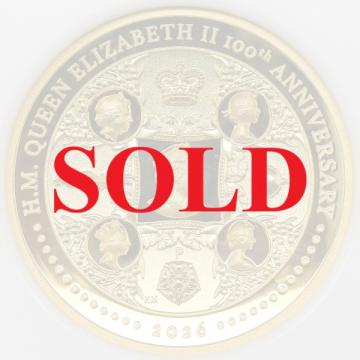 オーストラリア( イギリス連邦) 2026年P エリザベス2世 生誕100周年記念　200ドル 2oz 純金貨　発行100枚　NGC PF70UCAM