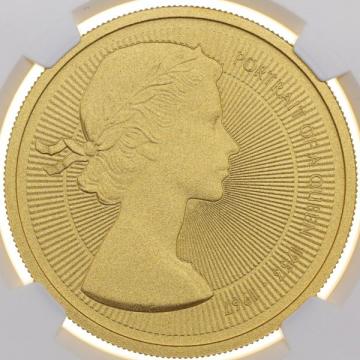 イギリス 2026年 エリザベス2世 生誕100周年記念　200ポンド 2ozマットプルーフ 純金貨 第一肖像 発行100枚　NGC PF70MATTE