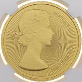 イギリス 2026年 エリザベス2世 生誕100周年記念　200ポンド 2ozマットプルーフ 純金貨 第一肖像 発行100枚　NGC PF70MATTE