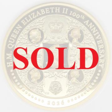 オーストラリア( イギリス連邦) 2026年P エリザベス2世 生誕100周年記念　200ドル 2oz 純金貨　発行100枚　NGC PF70UCAM