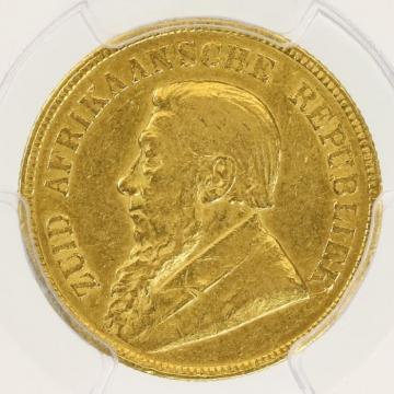 南アフリカ　1894年　1ポンド　金貨　クルーガー　PCGS　AU50