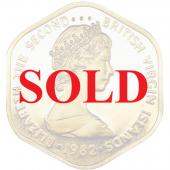 イギリス・バージン諸島　1982年 100ドル金貨　プルーフ　エリザベス2世　ヤングバスト 女王即位30周年記念　FDC完全未使用