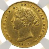 イギリス領オーストラリア　1864年銘Sシドニー ヴィクトリア　ビクトリア　Victoria　ヤングヘッド　ソブリン金貨 NGC AU