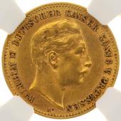 ドイツ・プロイセン　1904年A　10マルク　金貨　ヴィルヘルム2世