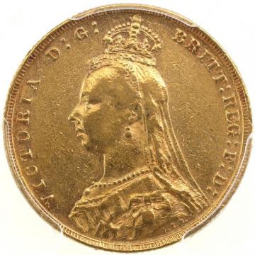 イギリス　1892年　ソブリン金貨　ヴィクトリア　ビクトリア　Victoria　ジュビリーヘッド