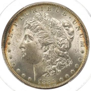 アメリカ 1885年　1ドル銀貨　モルガンダラー　PCGS　MS63