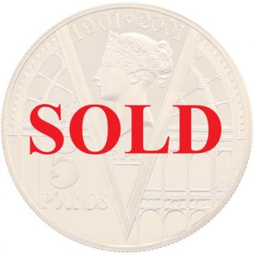 イギリス 2001年 5ポンド プルーフ金貨 ヴィクトリア ビクトリア Victoria 没後100年 FDC完全未使用 保証書・化粧箱付き