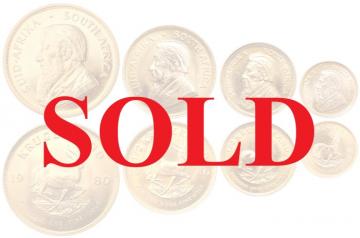 南アフリカ 1980, 1981年　クルーガーランド金貨　4枚　セット　当時ケース付　BU完全未使用　レア