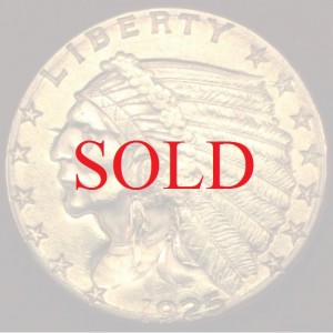 アメリカ　1925年銘D　2.5ドル　金貨　インディアン　イーグル　Quarter Eagle　普遍的人気の米国金貨