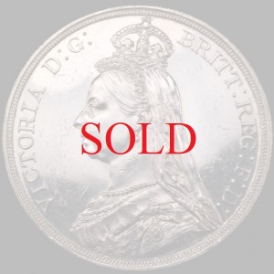 イギリス　1887年銘　クラウン　大型　銀貨　ビクトリア　ジュビリーヘッド