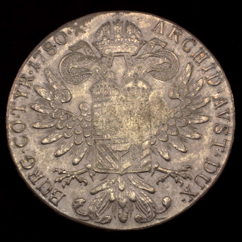 タンザニア-ペンバ　1780年銘　20ピアストレ ターラー 銀貨 マリア・テレジア