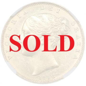 イギリス　1838年銘特年　ソブリン金貨　ビクトリアヤングヘッド　NGC　MS62　発行初年度レア