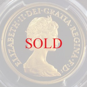 イギリス 希少特年1982年銘 5ポンド金貨 エリザベス PCGS PR69DCAM