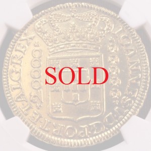 ブラジル　1726年銘　20,000レイス　超大型金貨NGC　AU58普遍人気の一枚
