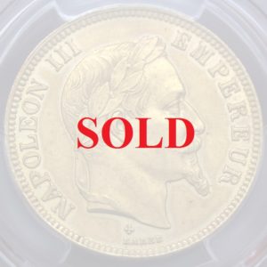 フランス1868BB超特年100フラン金貨ナポレオンIII有冠MS62最少789枚