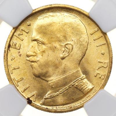 イタリア 1931R 50リレ金貨ヴィットリオ・エマヌエーレ3世　体制9周年　NGC MS63