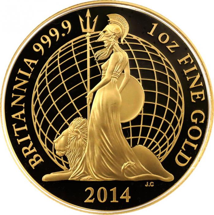 2019年/イギリス/PF70/ブリタニア/女神とライオン/金貨/25ポンド - 旧 