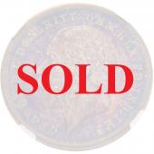 イギリス　1935年銘　プルーフ　クラウン銀貨　陽刻エッジ　ジョージ5世NGC　PF64　ギャラクシートーン