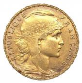 フランス　1906年銘　20フラン　金貨　ルースター　聖マリアンヌ