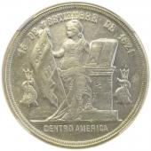 ホンデュラス　1886年　ペソ銀貨　自由の女神　NGC　MS60