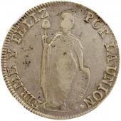 ペルー　1841年LIMAE-MB　8レアレス　銀貨　自由の女神　NGC　VF