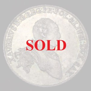 ドイツ　ザクセン　1764年銘　ターラー大型　銀貨 超希少未使用トーン