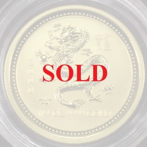 オーストラリア2000年25ドル干支純金貨1/4oz辰年ミレニアムドラゴン