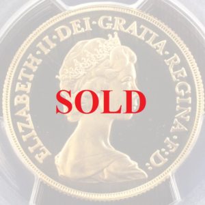 イギリス 1980年銘 2ポンド金貨 エリザベス PCGS PR69DCAM
