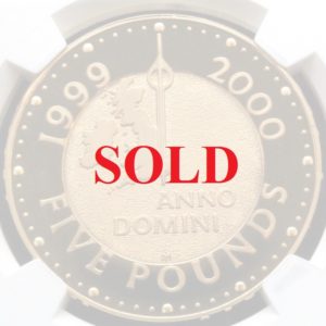 イギリス　2000年　5ポンドプルーフ金貨　エリザベス2世ミレニアム記念
